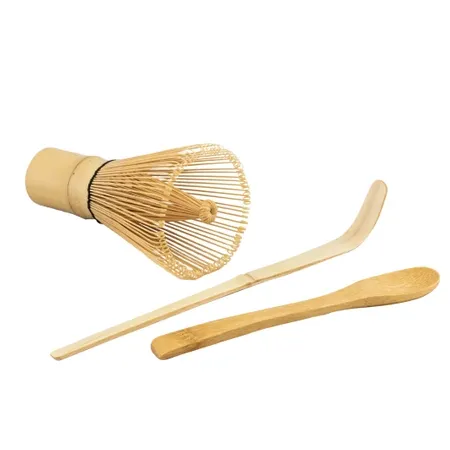 Set de accesorii pentru ceai matcha din bambus: telul chasen + lingura chashaku + lingura image