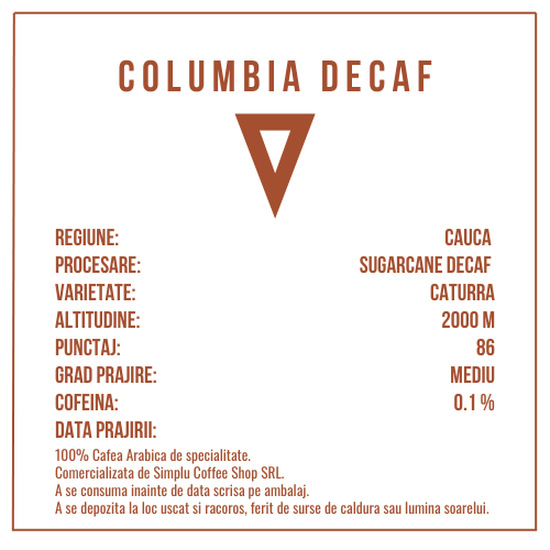 Columbia Excelso Decaf - 1Kg image